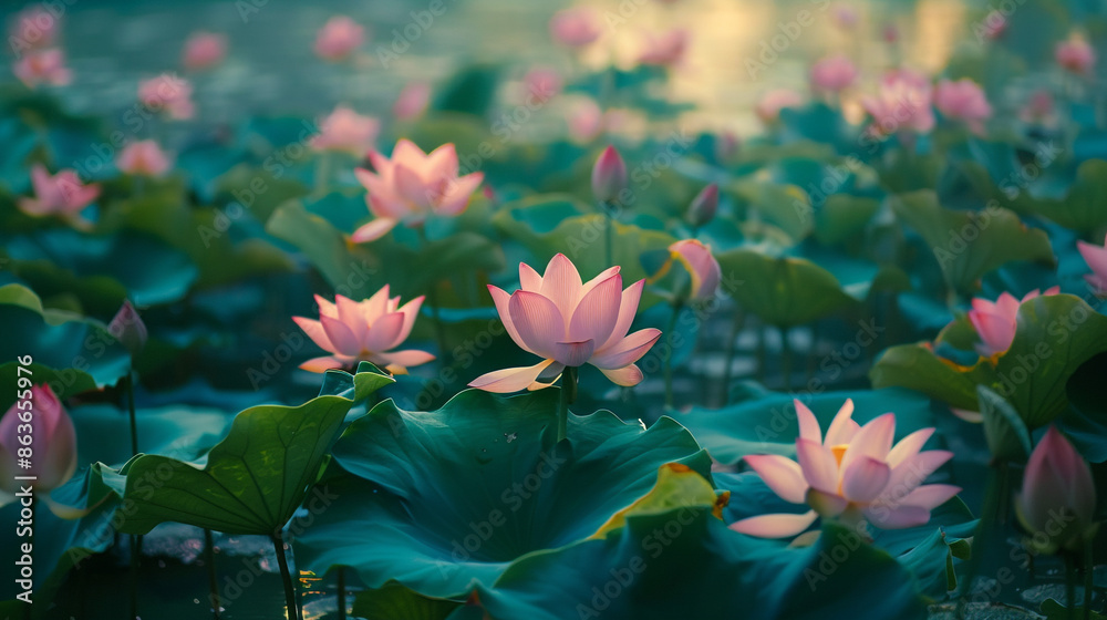 nature view from pink water lily nature view from pink water lily