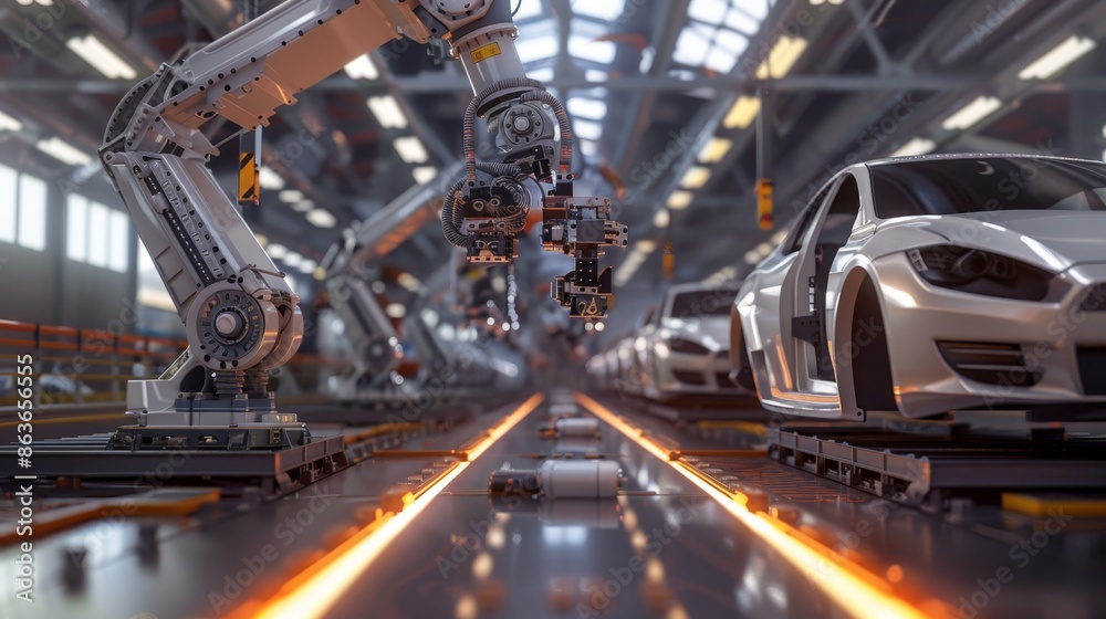 Mechanical Marvel Robotic Arms in Action Precision Engineering on the Assembly Line