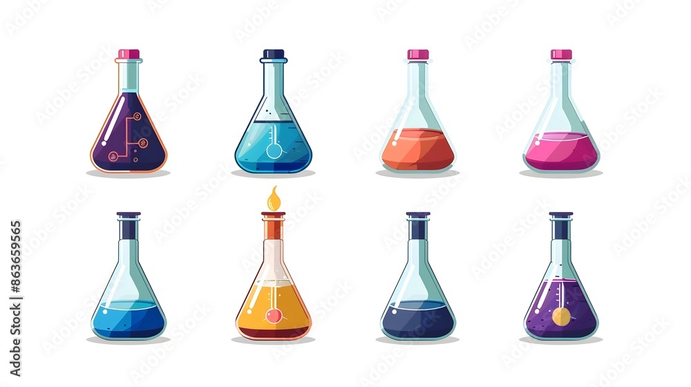 Isolated Laboratory Flask Icon on a Clean White Background Isolated Laboratory Flask Icon on a Clean White Background