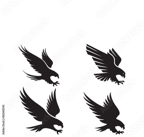 eagle silhouette vector illustration.