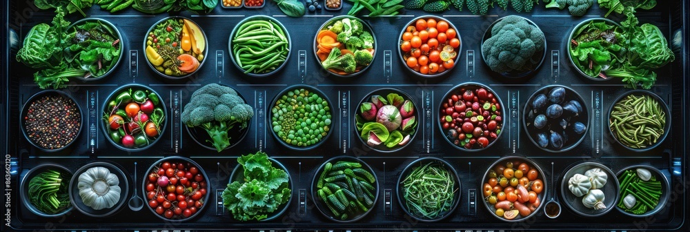 Fresh Produce Display in Bowls Fresh Produce Display in Bowls