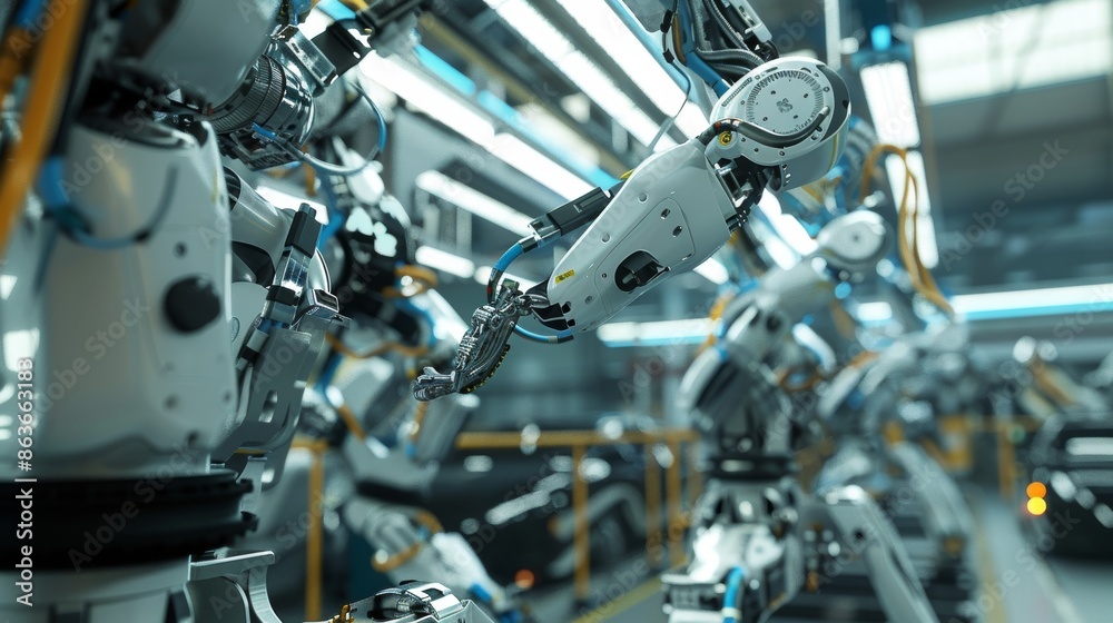 Precision Perfection Robotic Arms in Harmony Transforming Vehicle Assembly Line with Seamless Efficiency