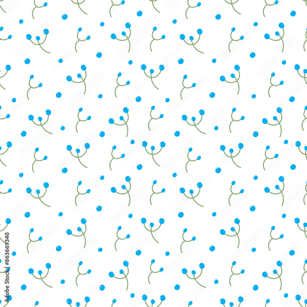 custom made wallpaper toronto digitalBlue wildflowers vector seamless pattern. Pretty flowers. White background. Floral background. The elegant the template for fashion prints. Stock vector.