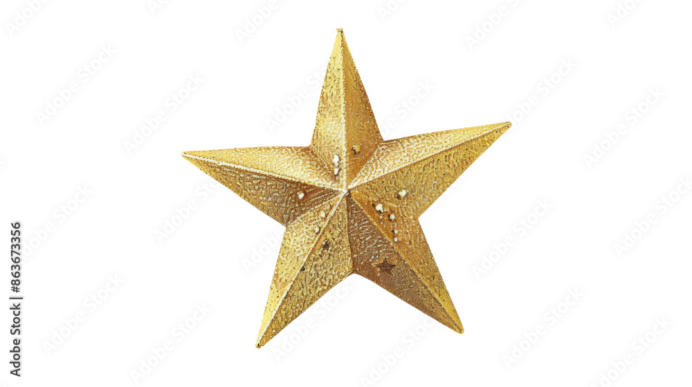 Gold glitter star on transparent background Gold glitter star on transparent background