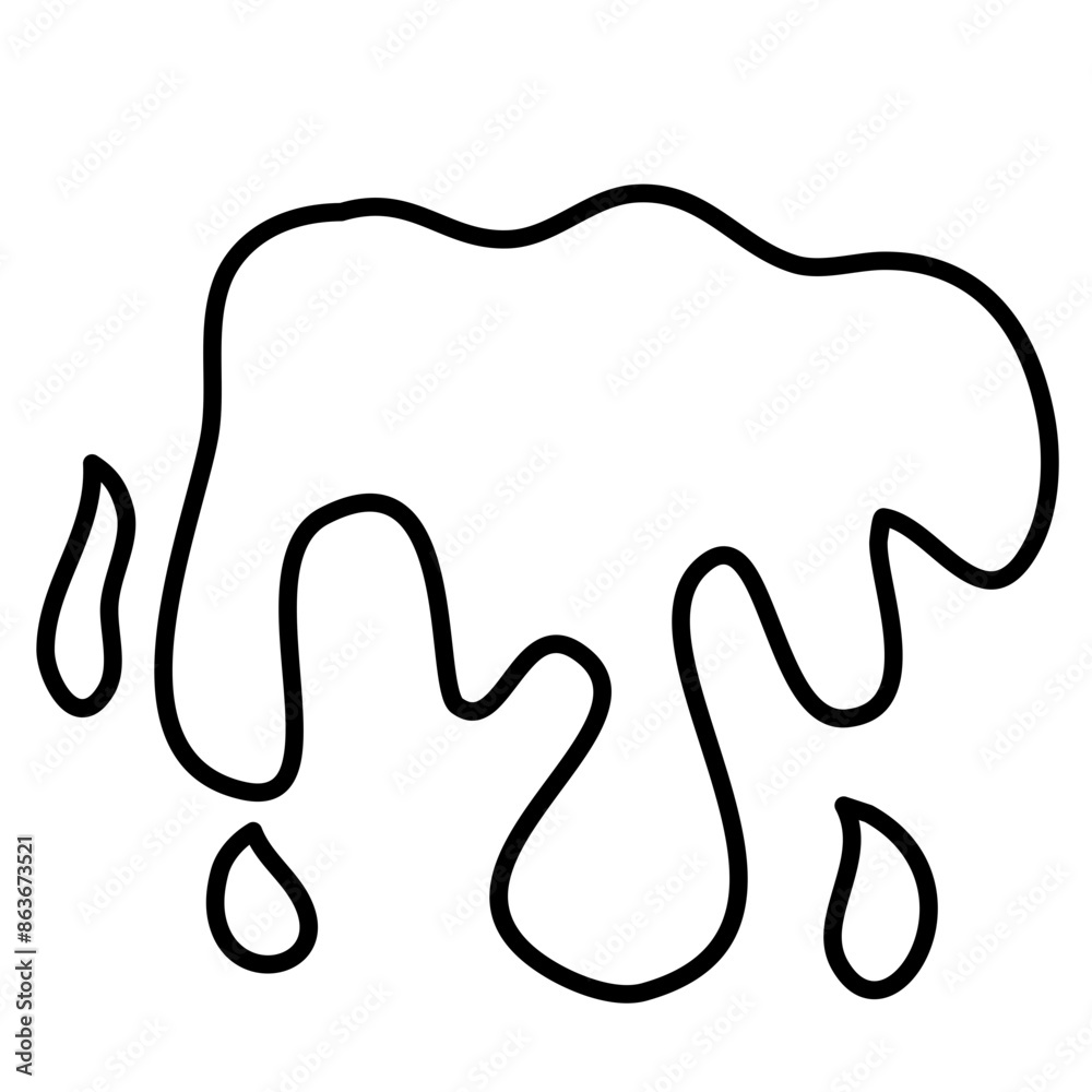 Splash Liquid Hand drawn vector illustration outline style Splash Liquid Hand drawn vector illustration outline style