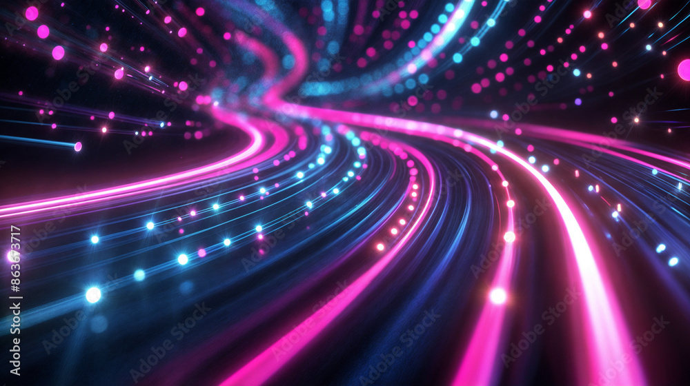 3d abstract rendering of glowing neon lines and lights 3d abstract rendering of glowing neon lines and lights