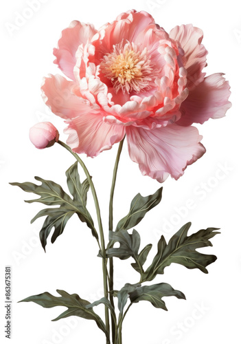 PNG Peony flower blossom plant rose. photo