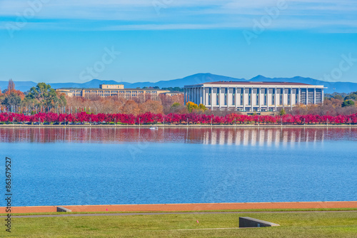 An Autumn day at Lake Burley Griffin photo