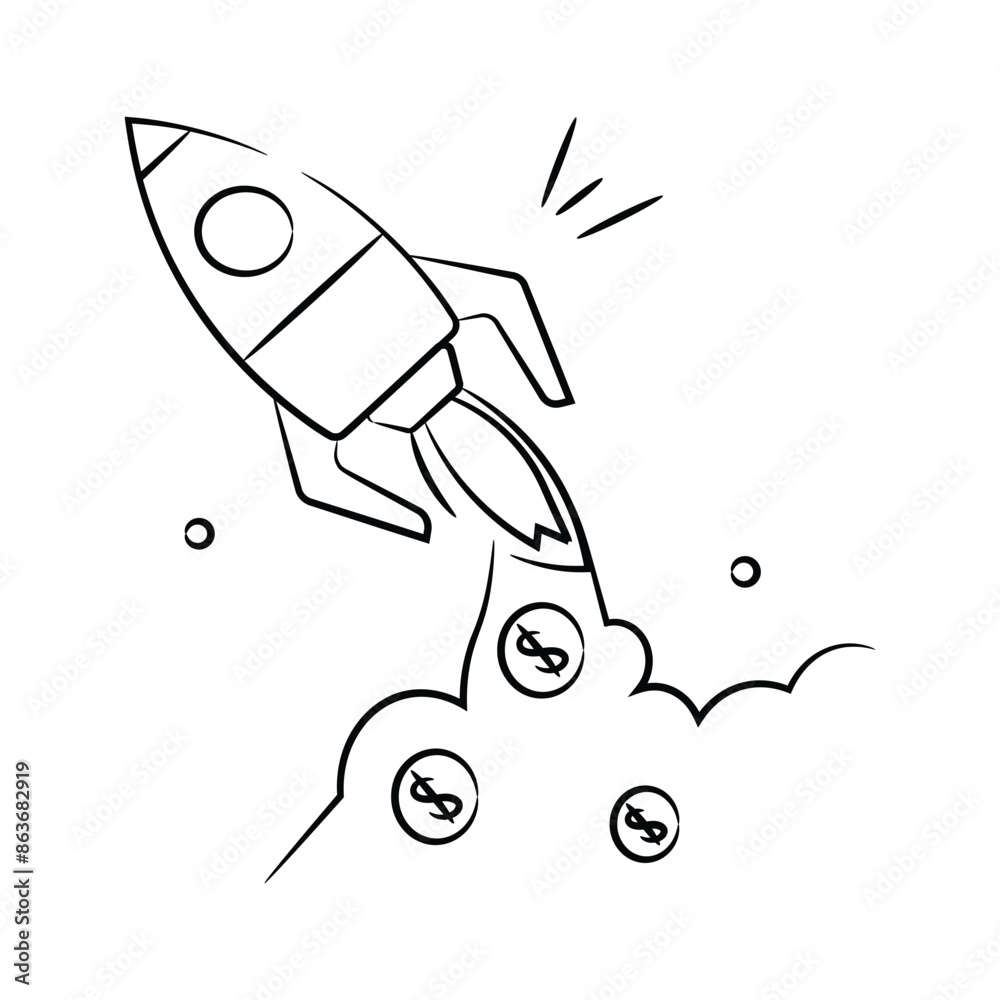 Get your hands on this creatively design icon of startup, concept of business launching Get your hands on this creatively design icon of startup, concept of business launching