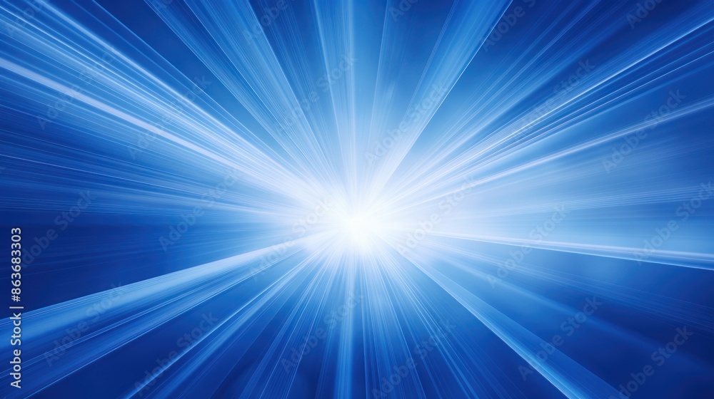 Fototapeta premium Blue and white sunburst background,