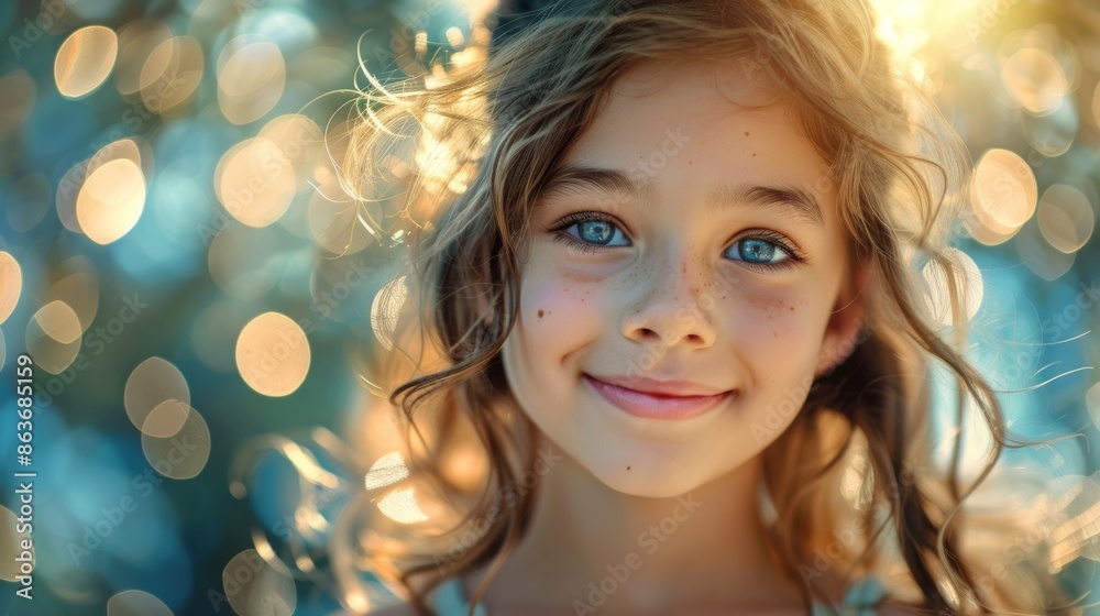 Beautiful Girl's Cheerful Smile Beautiful Girl's Cheerful Smile