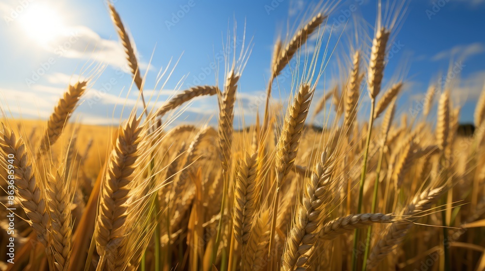 Golden Wheat Field Under the Warm Summer Sun Golden Wheat Field Under the Warm Summer Sun
