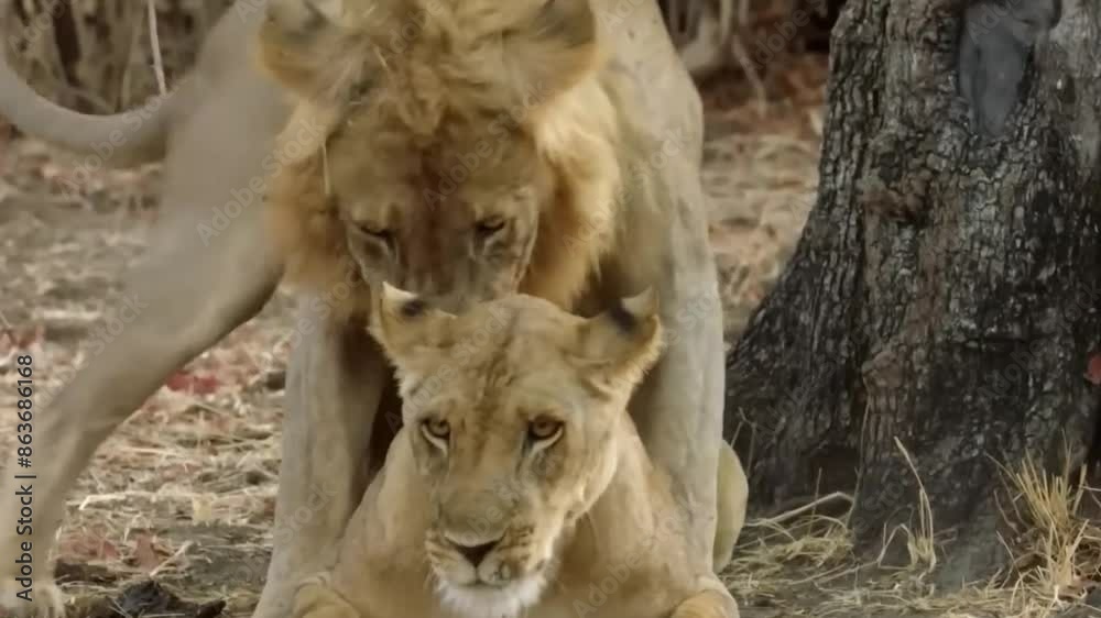 Captures the essence of lion life in the wild Captures the essence of lion life in the wild