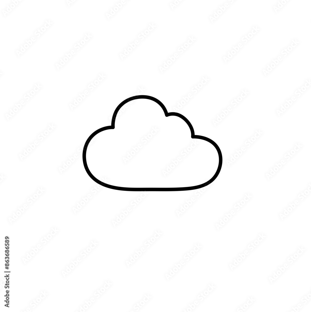 Clouds line art icon Clouds line art icon