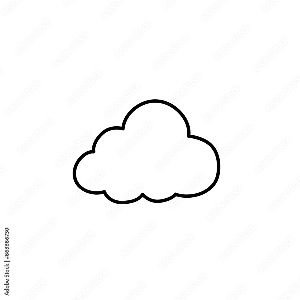 Clouds line art icon Clouds line art icon