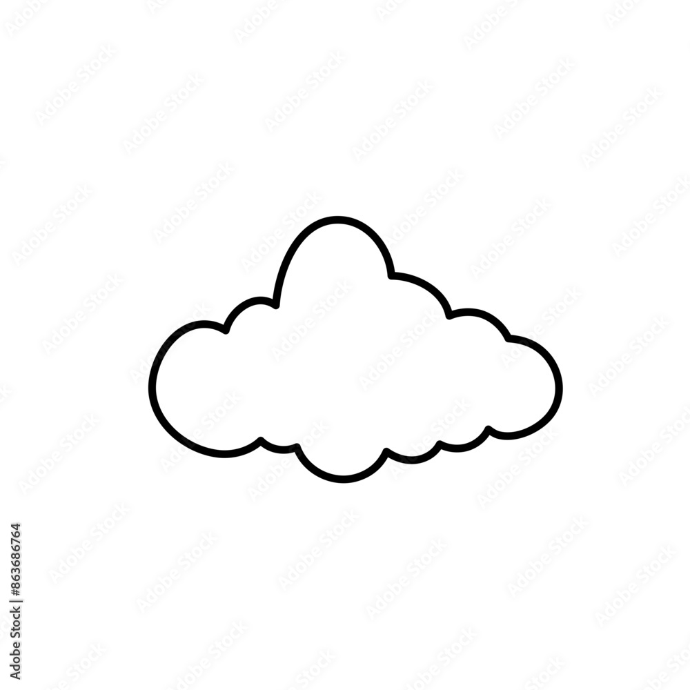 Clouds line art icon