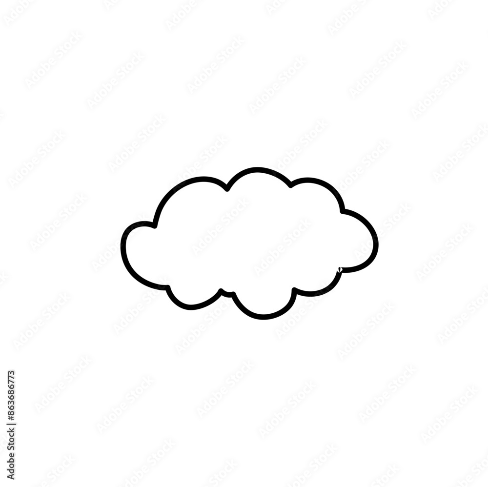 Clouds line art icon Clouds line art icon