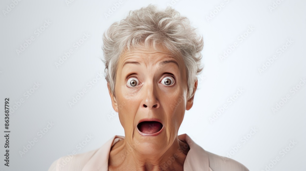 Old Woman with surprised expression Old Woman with surprised expression
