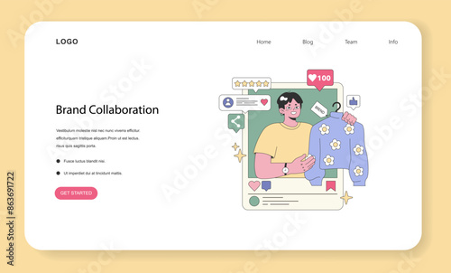 Social Influencers. Flat Vector Illustration