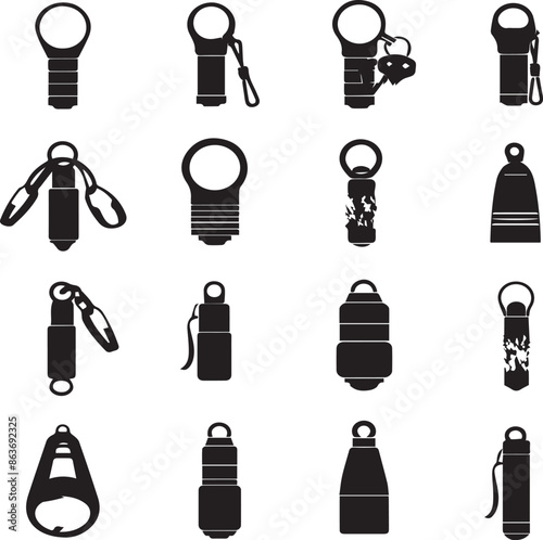 Key Chain Shadowy Silhouette Vector Art Pack 
