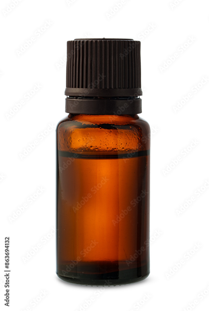 Amber Glass Dropper Bottle With Black Cap