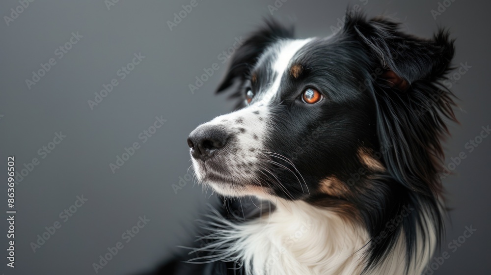Border Collie Portrait with a Curious Gaze