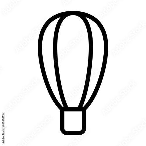 Hot air balloon Vector Line Icon Design