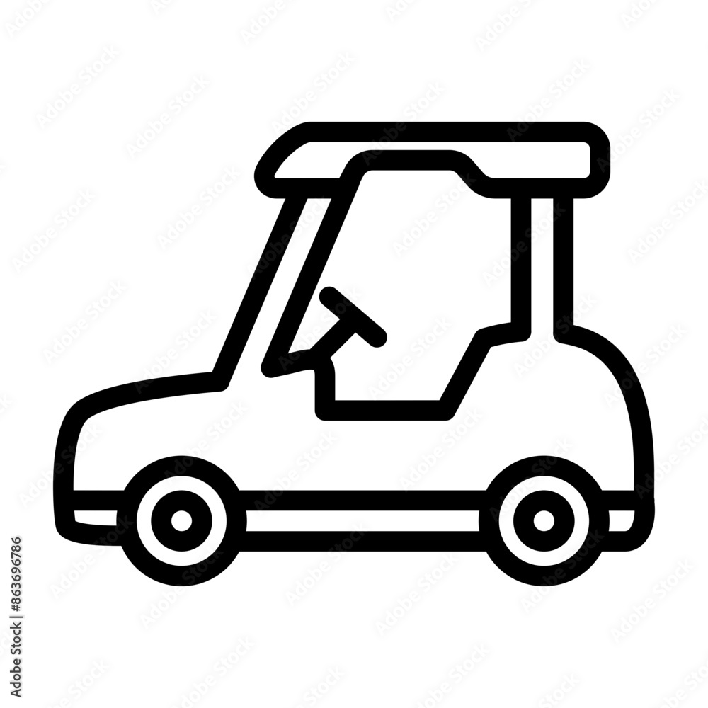 Gokart Vector Line Icon Design Gokart Vector Line Icon Design