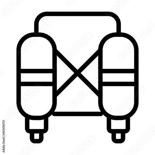 Jetpack Vector Line Icon Design