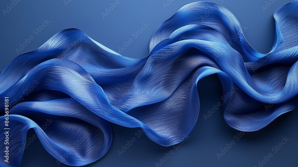 Fototapeta premium Smooth, elegant dark blue silk.