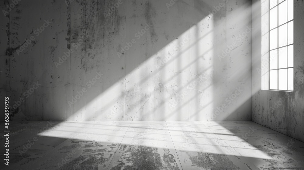 Window light shadow on wall. Interior background illustration generated by ai Window light shadow on wall. Interior background illustration generated by ai