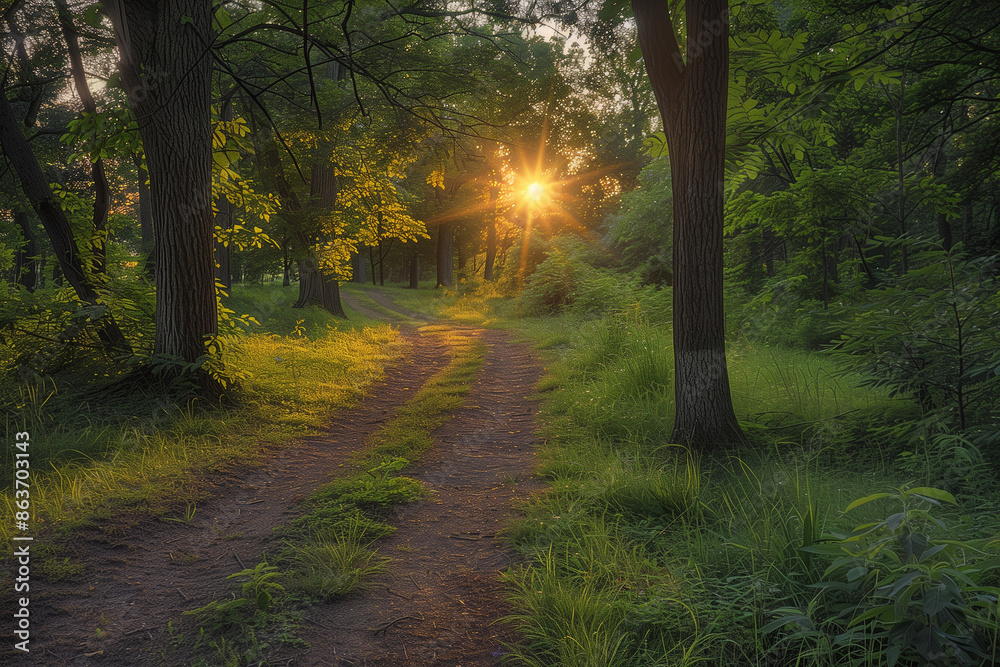Obraz premium morning in the forest