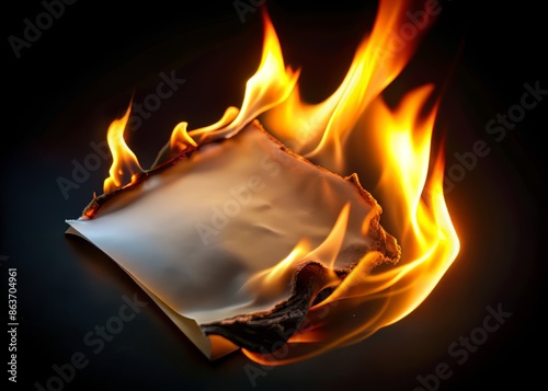 burning paper, glowing edge of paper
