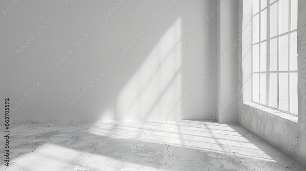 Window light shadow on wall. Interior background illustration generated by ai Window light shadow on wall. Interior background illustration generated by ai
