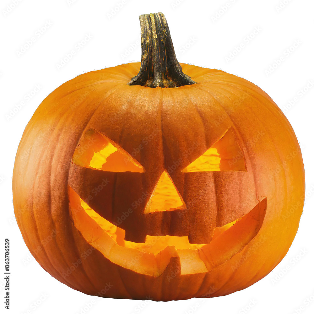 Jack-o'-lantern isolated on transparent background Jack-o'-lantern isolated on transparent background