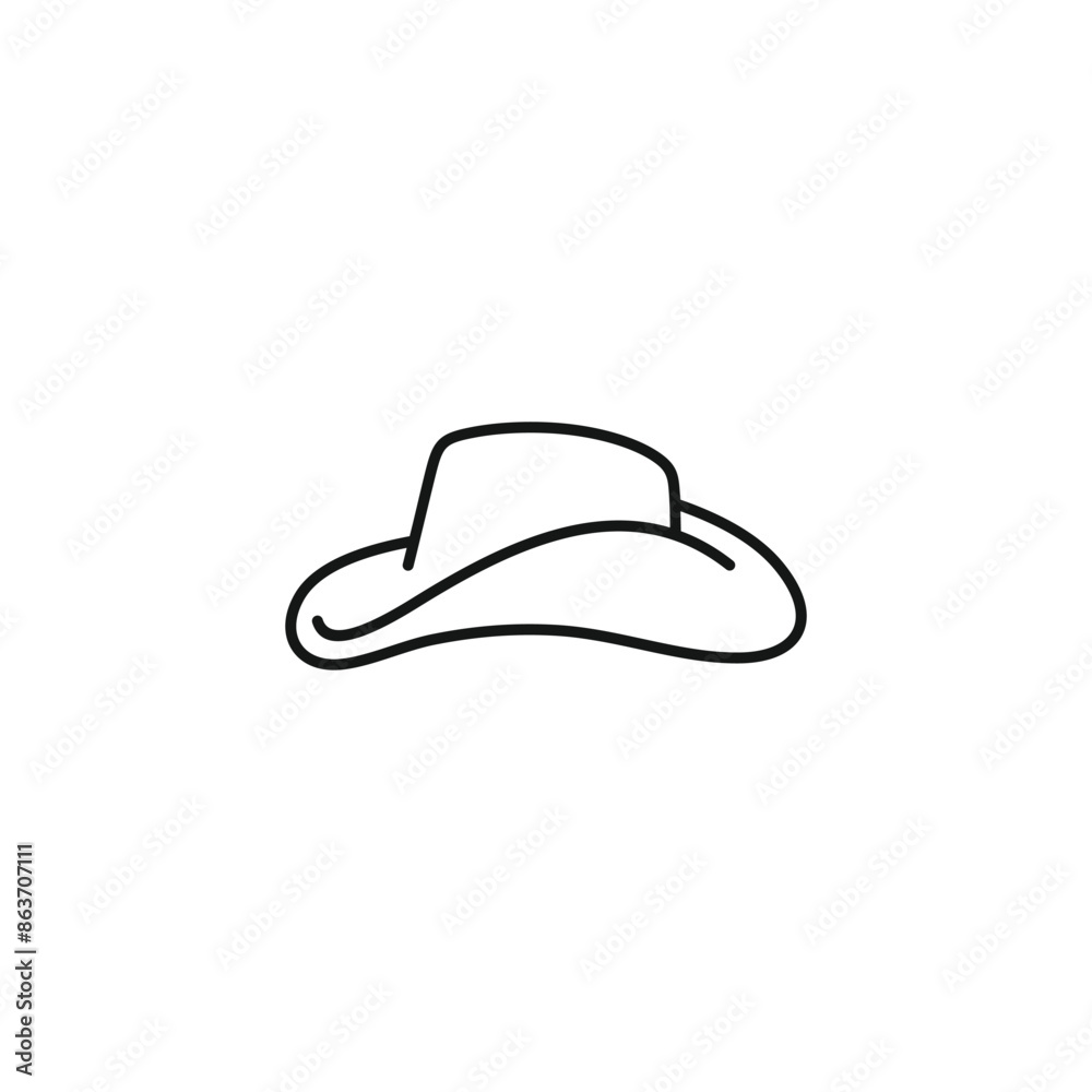 Cowboy hat icon vector. EPS 10 editable vector Cowboy hat icon vector. EPS 10 editable vector