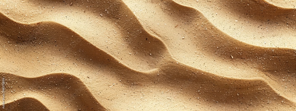  A tight shot of a sand dune displays water beads atop and beneath its grains