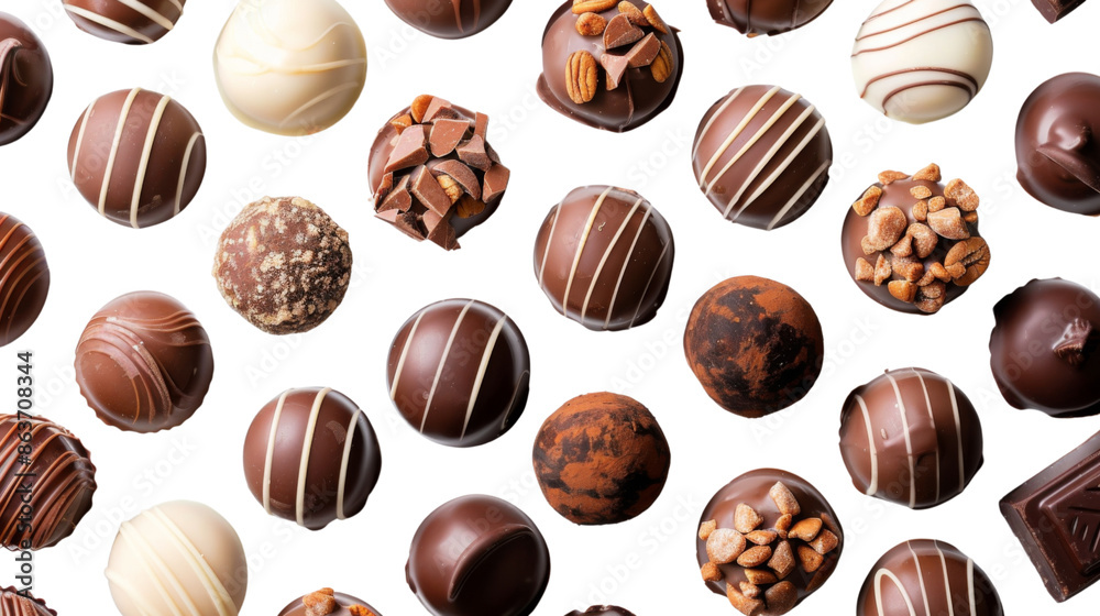 Chocolate pieces on transparent background Chocolate pieces on transparent background