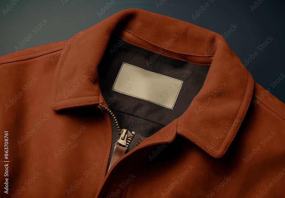 Jacket Label Mockup With Generative AI Stock Template | Adobe Stock