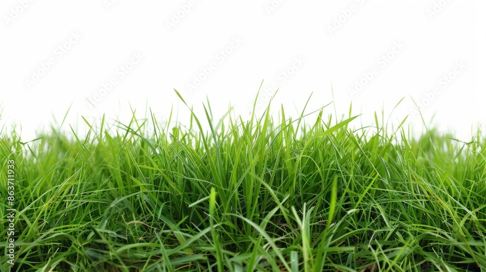 Fototapeta premium Grass isolated on white background. Illustration generatd by ai