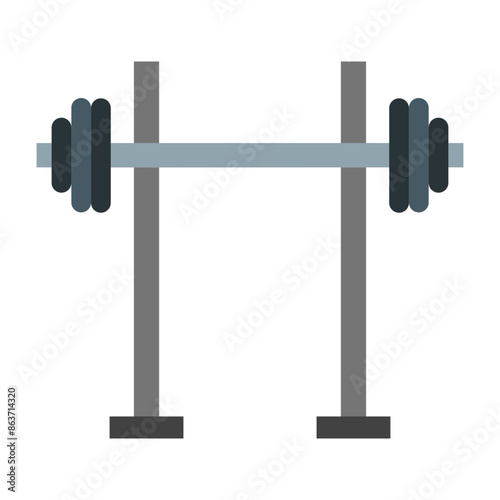 Barbell flat icon