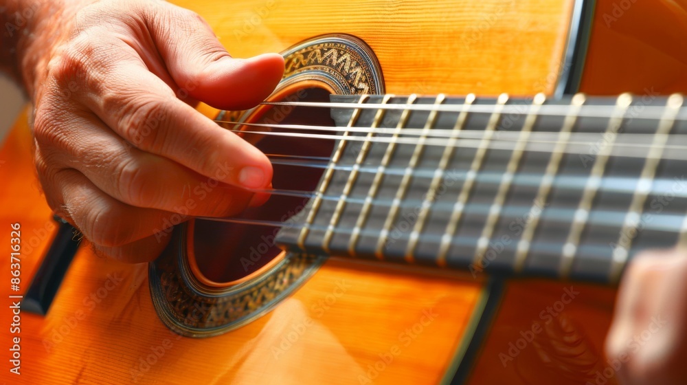 Fototapeta premium Acoustic music player close up. Illustration generated by ai