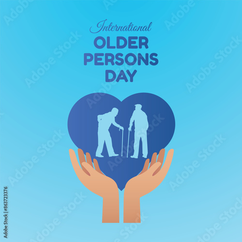 vector graphic of International Day of Older Persons ideal for International Day of Older Persons celebration.