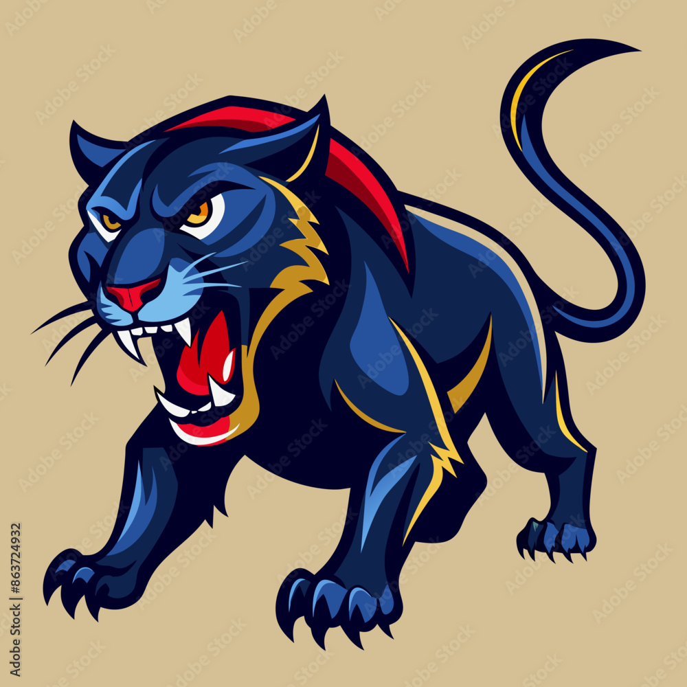 a panther is waking on the way a panther is waking on the way