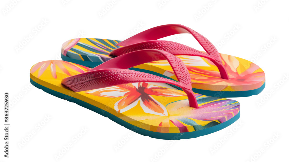 Slippers, sandal, flip-flop on transparent background Slippers, sandal, flip-flop on transparent background