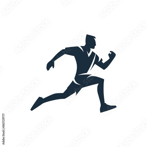 running sport professional business logo vector illustration template design © katsumatakun