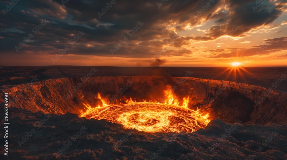 5. Discover the otherworldly allure of the Door to Hell, Turkmenistan, where the fiery crater's flames dance endlessly, creating a surreal and captivating scene in the heart of the desert. 5. Discover the otherworldly allure of the Door to Hell, Turkmenistan, where the fiery crater's flames dance endlessly, creating a surreal and captivating scene in the heart of the desert.
