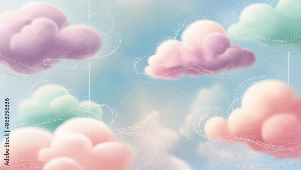 Pastel Clouds Background,Pastel Background, Clouds Background