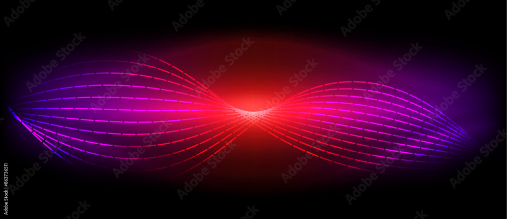 Neon wave lines with blend effect. Vector Illustration For Wallpaper, Banner, Background, Card, Book Illustration, landing page Neon wave lines with blend effect. Vector Illustration For Wallpaper, Banner, Background, Card, Book Illustration, landing page