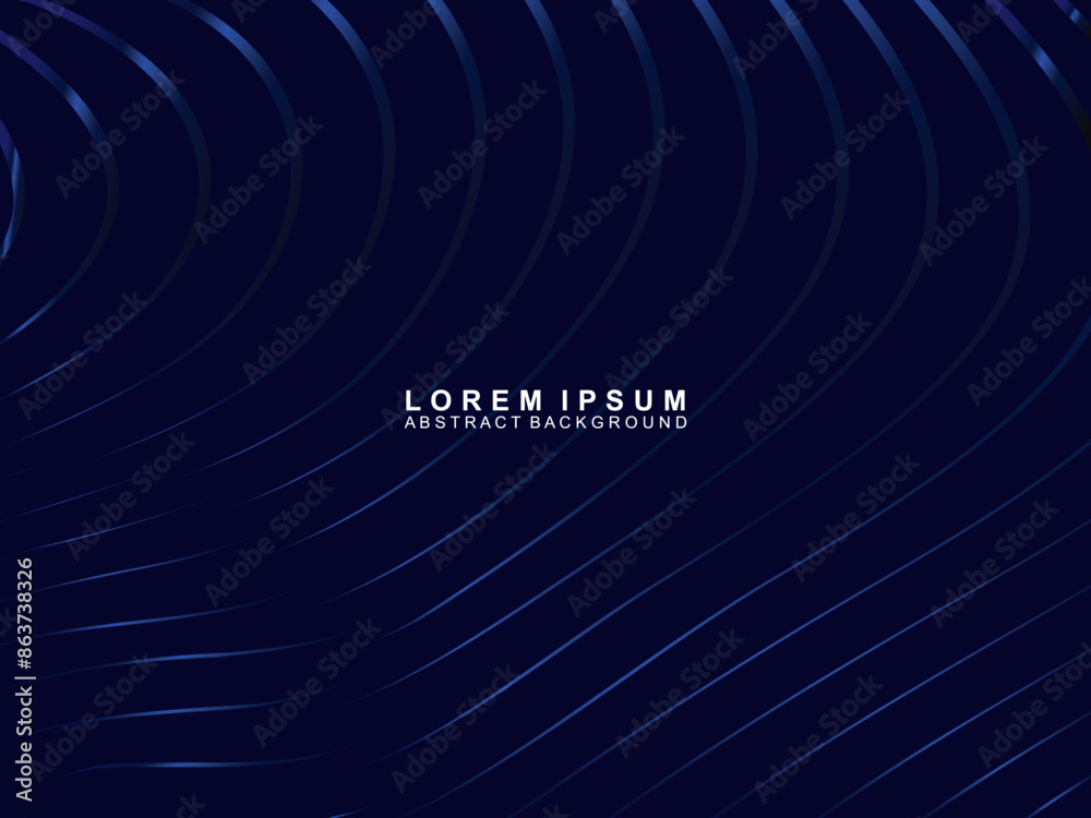 Naklejka premium Abstract background of wavy lines with modern gradient blue color, perfect for banner, business card, banner, website, wallpaper, etc.